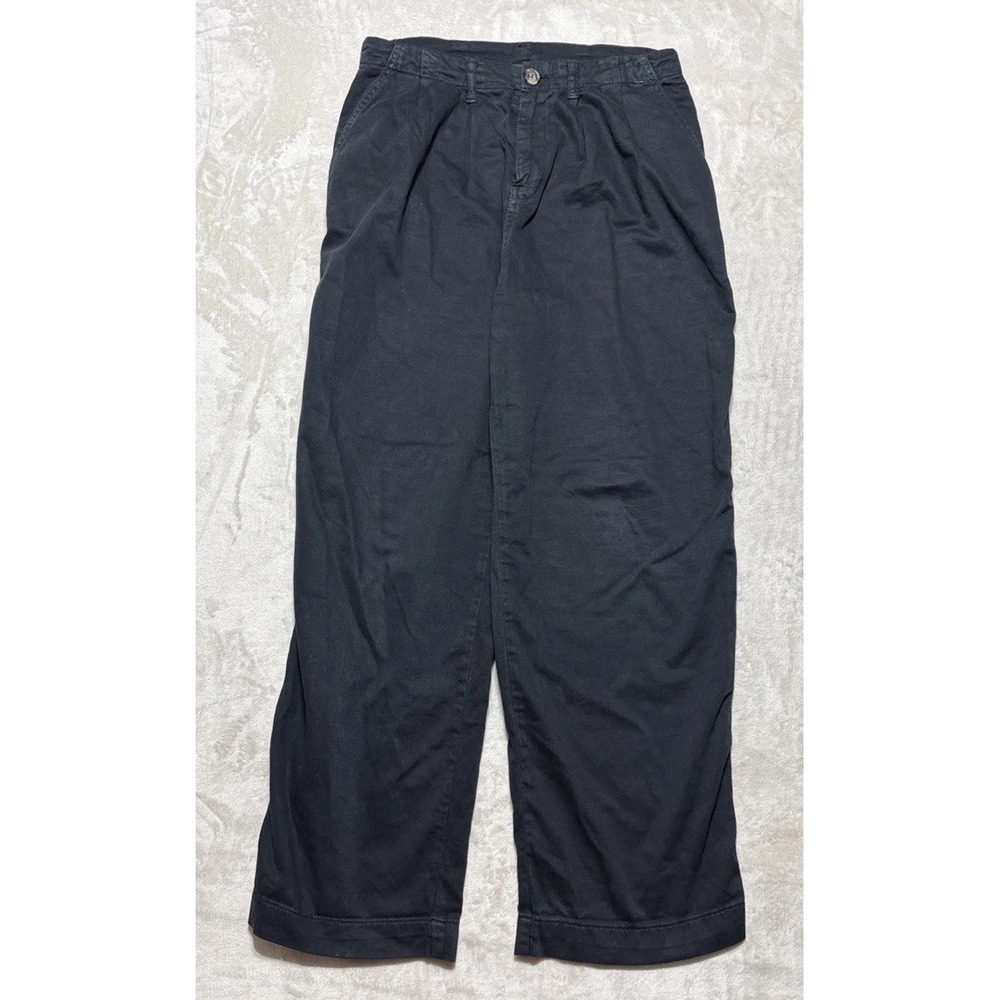 Free People‎ Pants Womens Size 2 Fit 30x30 Navy Blue Pleated Front